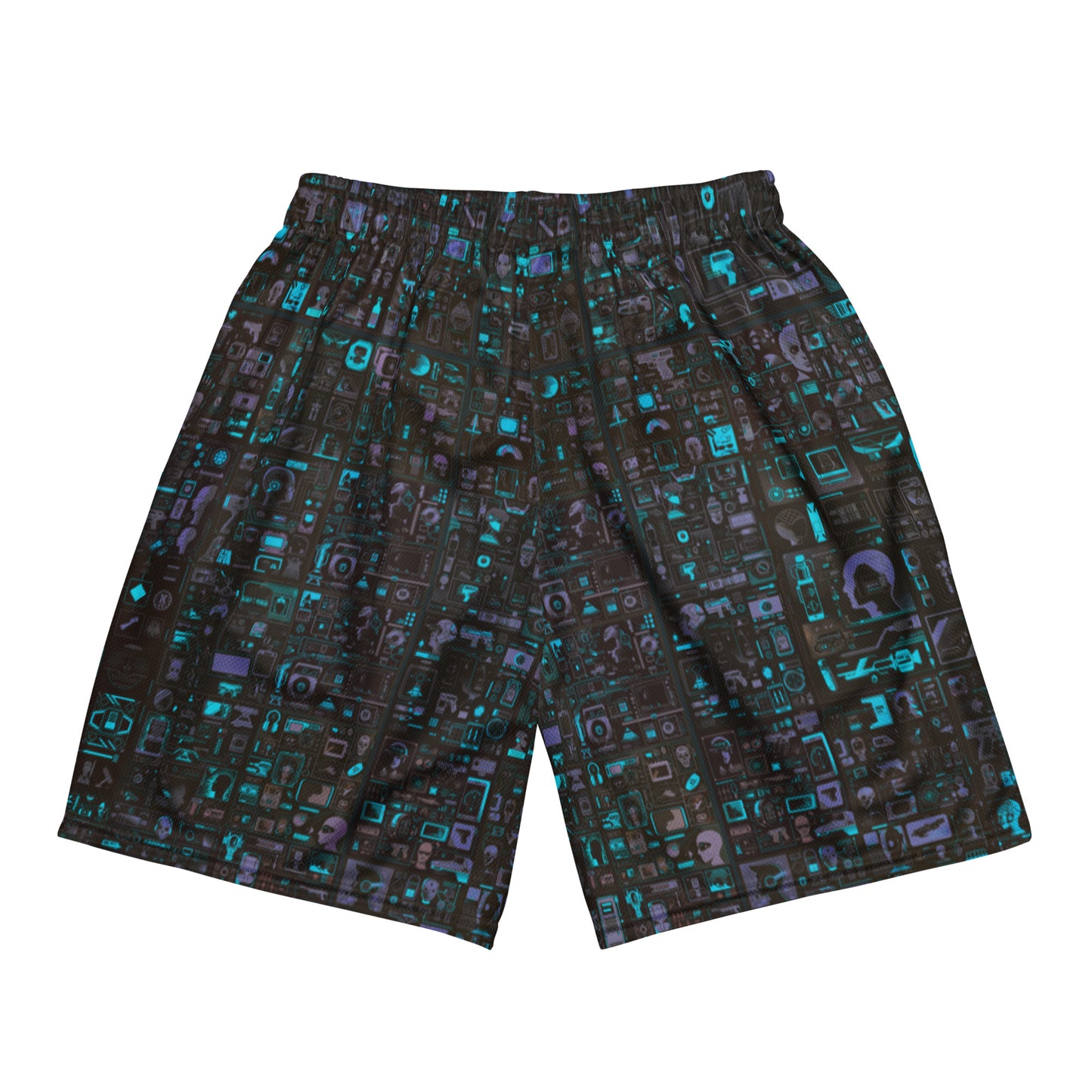 Can1live 'Judgement Day' All-Over Print mesh shorts - Blue