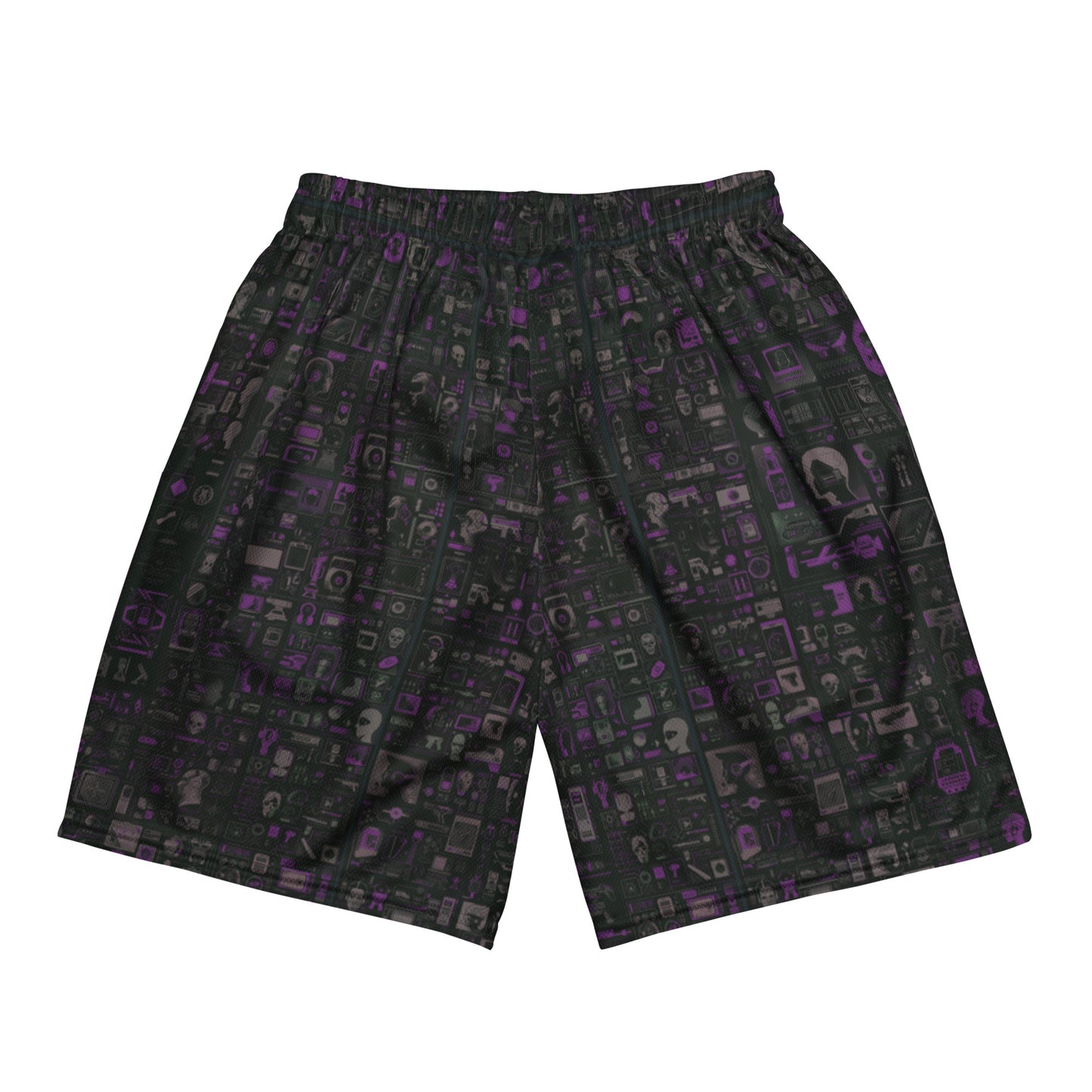 Can1live 'Judgement Day' All-Over Print mesh shorts - Purple