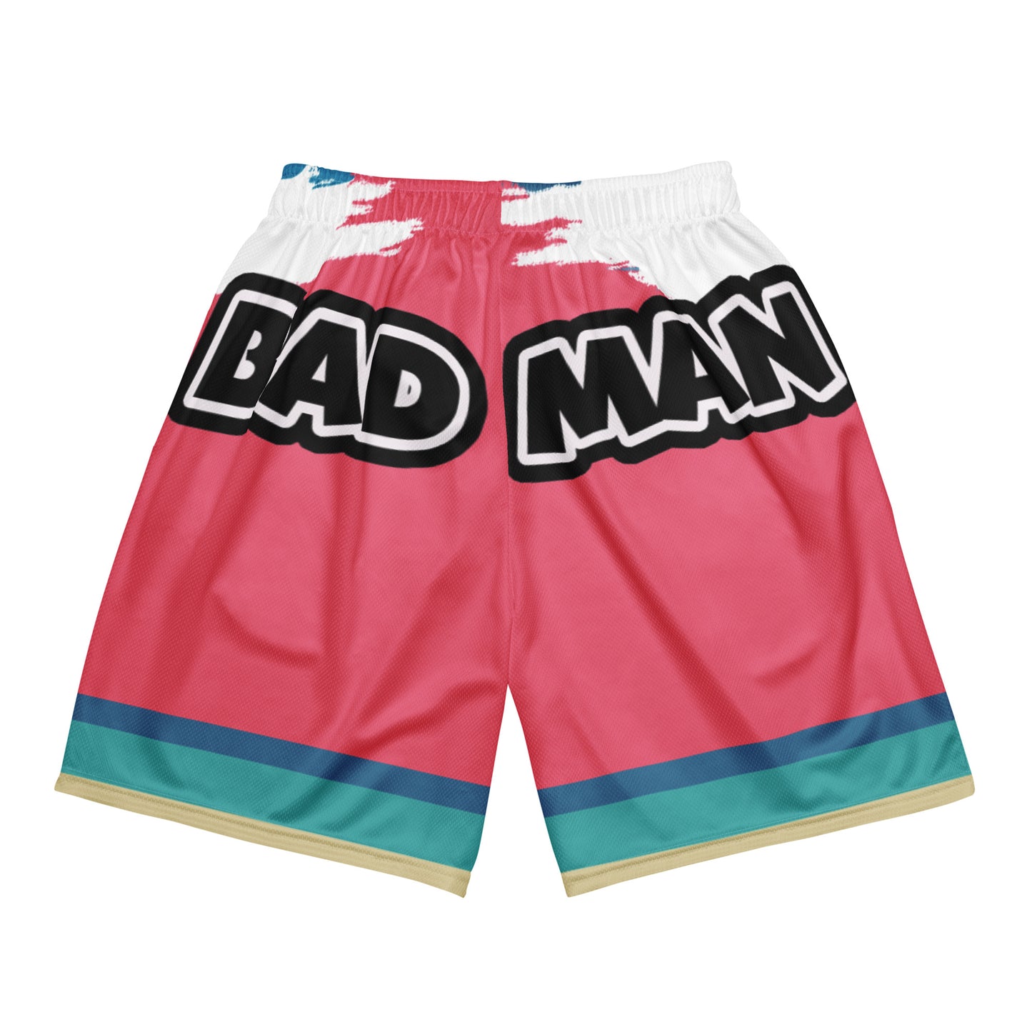 Can1live Logo "BadMan" Sunset mesh shorts