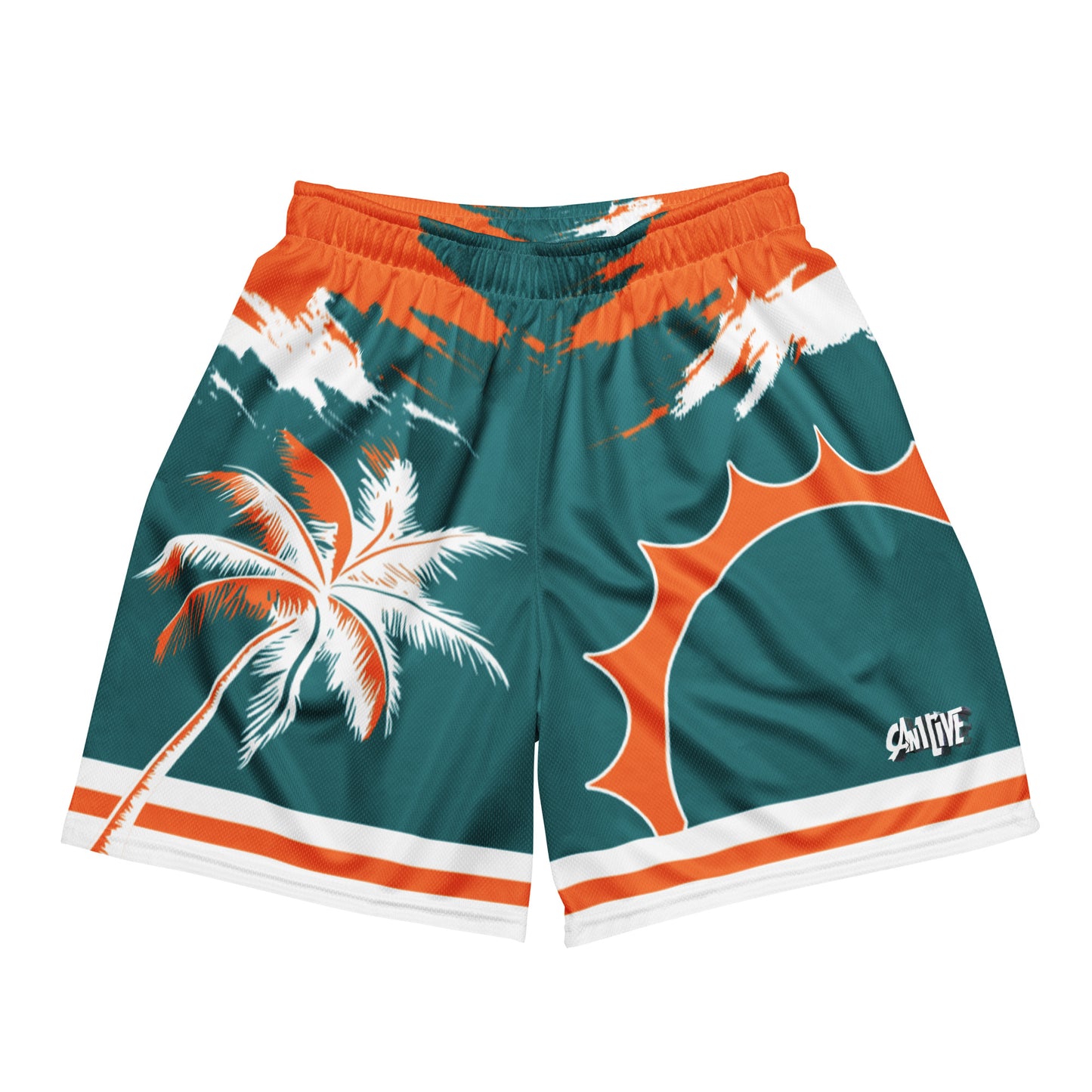 Can1live Logo "Miami Sunset" mesh shorts