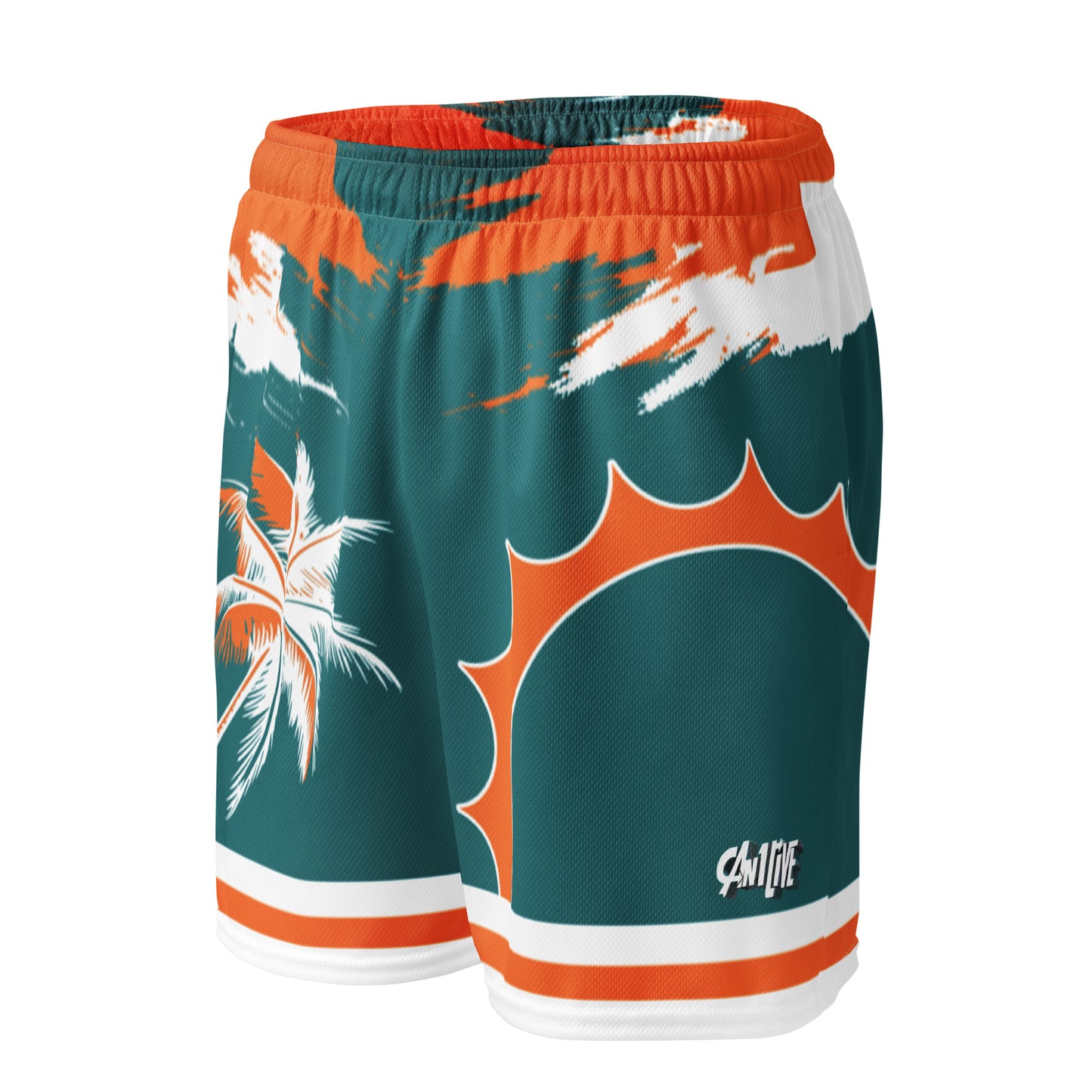 Can1live Logo "Miami Sunset" mesh shorts