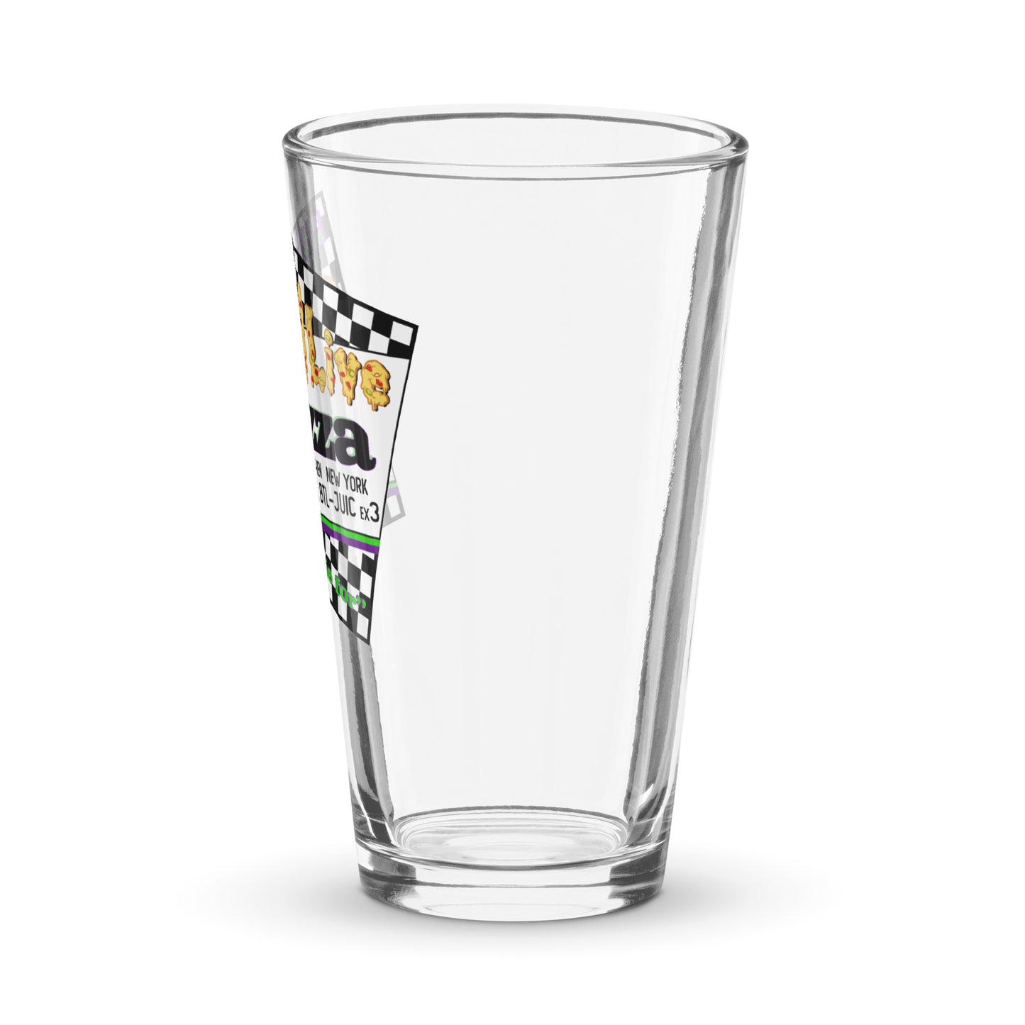 Btljuic.ex3 Pizza Box Can1live Logo Pint Glass