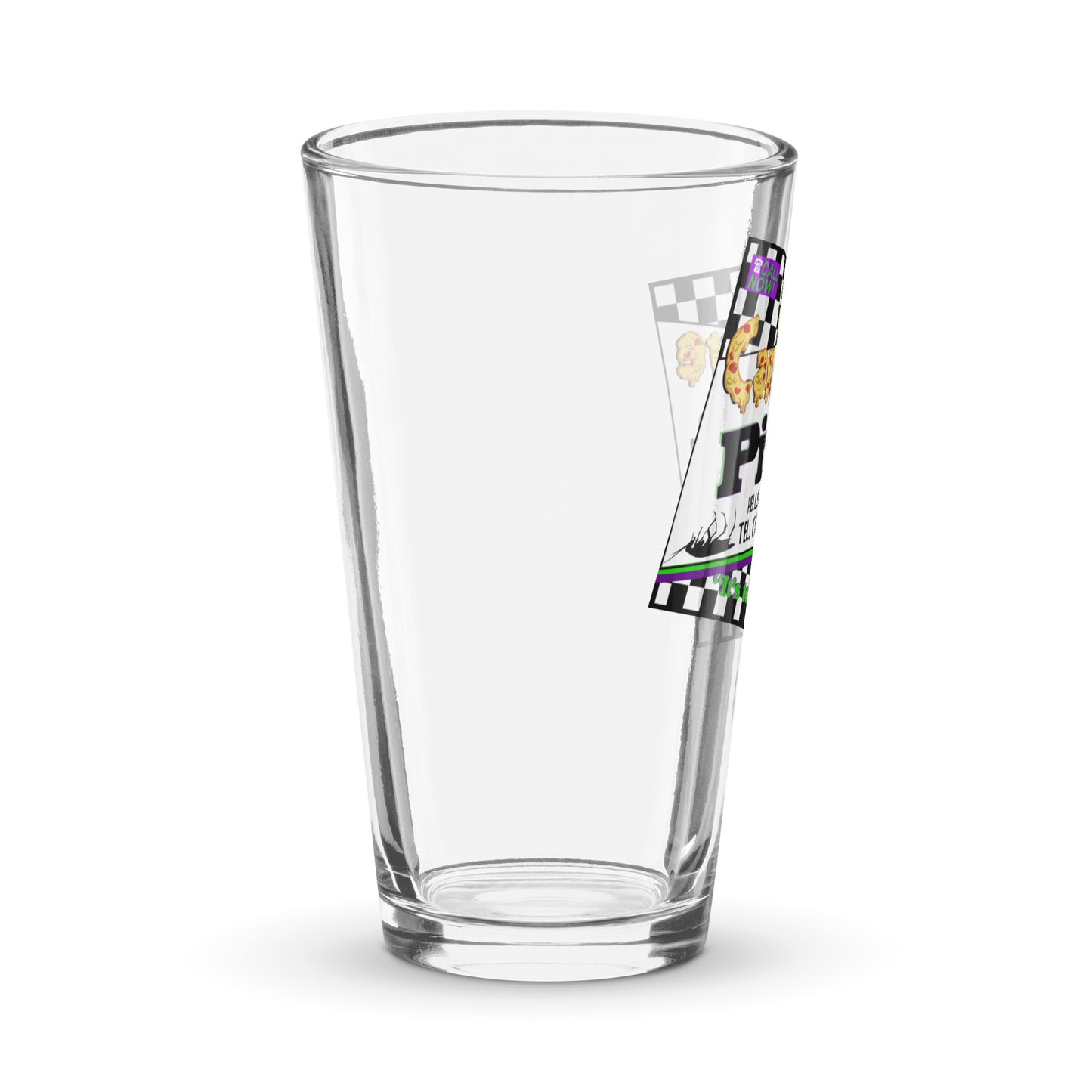 Btljuic.ex3 Pizza Box Can1live Logo Pint Glass